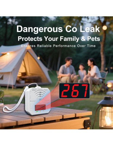 Paquete de 2 Detectores de Monóxido de Carbono Pumwry