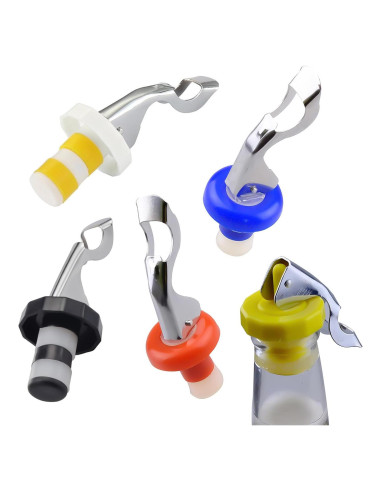 5 Tapones Reutilizables para Botellas de Vino M MUGIT