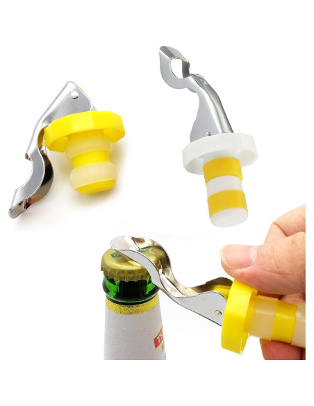 5 Tapones Reutilizables para Botellas de Vino M MUGIT