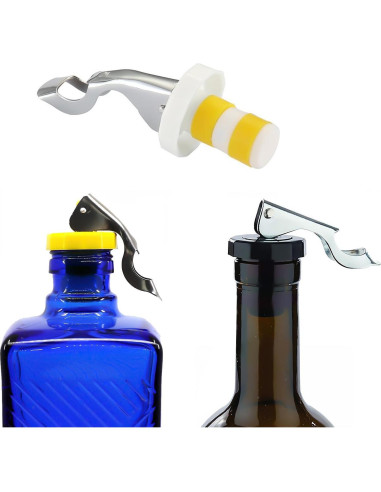 5 Tapones Reutilizables para Botellas de Vino M MUGIT