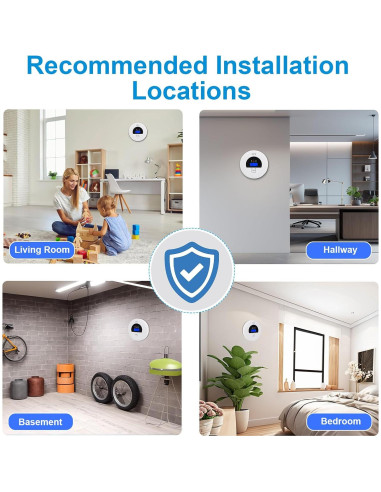 Detector de Humo y Monóxido de Carbono Soewolit 85dB 2-en-1