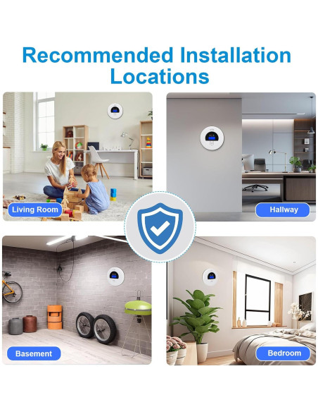 Detector de Humo y Monóxido de Carbono Soewolit 85dB 2-en-1