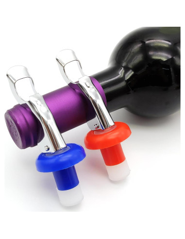 5 Tapones Reutilizables para Botellas de Vino M MUGIT