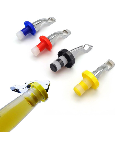 5 Tapones Reutilizables para Botellas de Vino M MUGIT