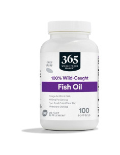 Aceite de Pescado 1000 Mg 365 Whole Foods 100 Gelatinas Blandas