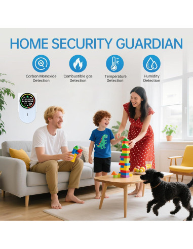 Detector de Gas y Monóxido de Carbono Genérico A3 4 en 1