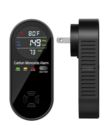 Detector de Monóxido de Carbono ELECOIN 4 en 1 con Pantalla Digital