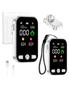 Paquete de 2 Detectores de Monóxido de Carbono Sylzy HD12