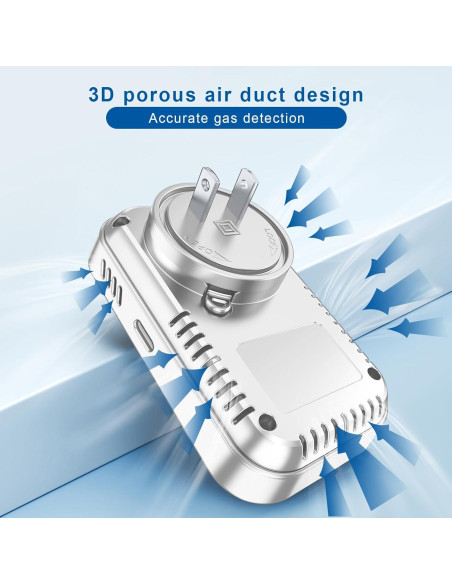 Paquete de 2 Detectores de Monóxido de Carbono Sylzy HD12