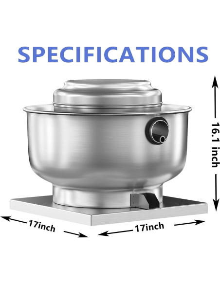 Ventilador de Extracción de Grasa FICBXRA RDU03 800 CFM 1/6 HP