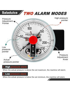 Alarma de Presión Alta Baja Saladulce 230PSI 105dB 110V 2