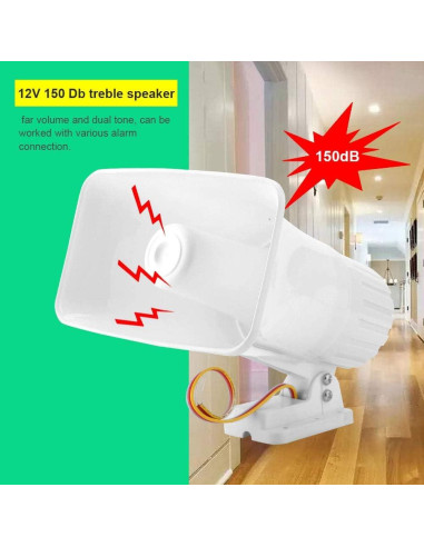 Sirena de Alarma Con Cable Ejoyous BRJ-625 150 dB 12V