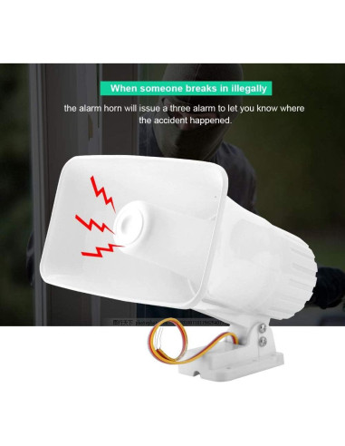 Sirena de Alarma Con Cable Ejoyous BRJ-625 150 dB 12V