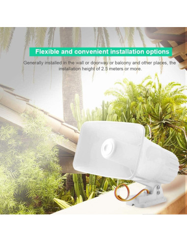 Sirena de Alarma Con Cable Ejoyous BRJ-625 150 dB 12V