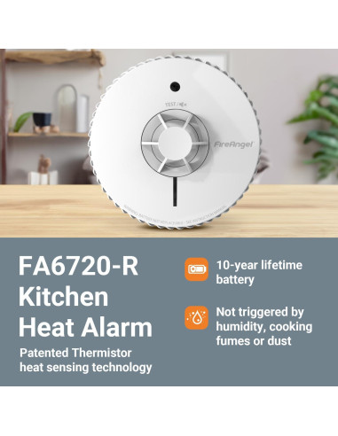 Alarma de Calor FireAngel FA6720-R con Batería de 10 Años