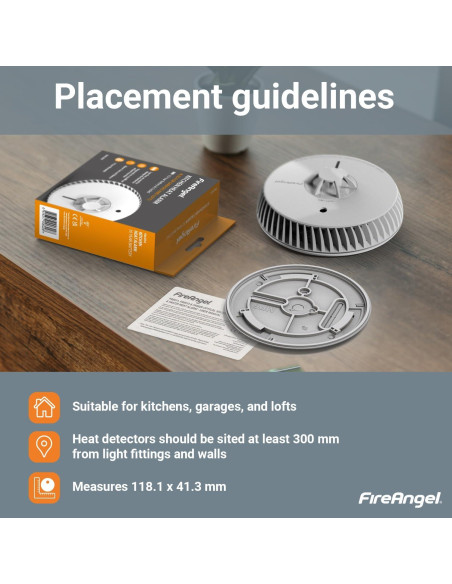 Alarma de Calor FireAngel FA6720-R con Batería de 10 Años