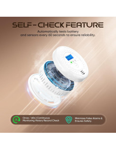 Detector de Monóxido de Carbono WJ-CO101 con Pantalla LCD 2