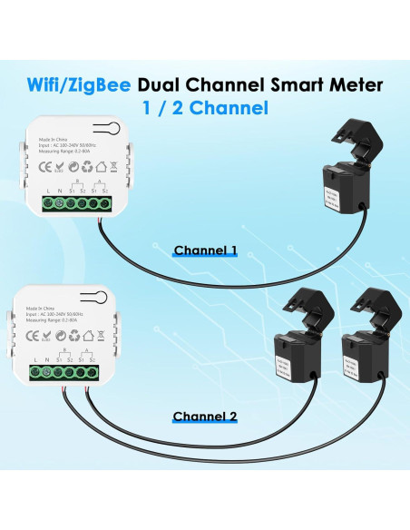 Monitor de Energía Inteligente LyteSolar 80A Wi-Fi 2.4GHz