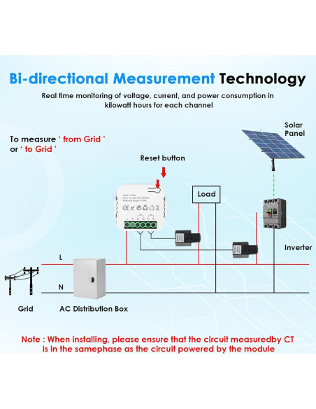 Monitor de Energía Inteligente LyteSolar 80A Wi-Fi 2.4GHz