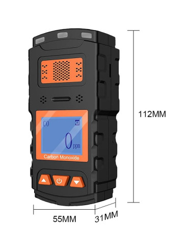 Detector de Monóxido de Carbono GZAIR X-1 Portátil con Alarma