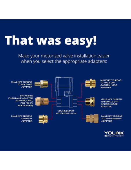Kit Control Válvula Inteligente Inalámbrica YoLink 1.9 cm