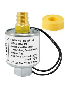 Válvula Solenoide 12V FJXBYWM 1/4" NPT para Propano y Gas
