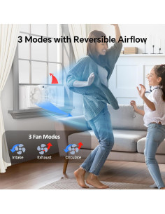 Ventilador de Ventana Shinic BP6-9D, 3 Velocidades, 60.4-94 cm 2