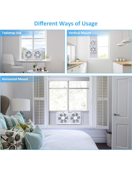 Ventilador de Ventana Shinic BP6-9D, 3 Velocidades, 60.4-94 cm