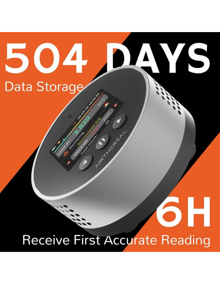 Detector de Radón Portátil Airthereal RM-65 con Alarma y Pantalla LCD