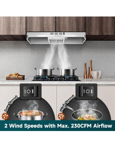 Campana Extractora SNDOAS 36" Acero Inoxidable 230 CFM 2