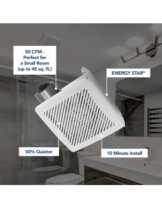 Ventilador Extractor de Baño Broan-NuTone 50 CFM Energy Star 2