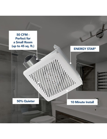 Ventilador Extractor de Baño Broan-NuTone 50 CFM Energy Star