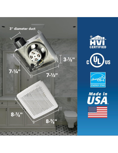 Ventilador Extractor de Baño Broan-NuTone 50 CFM Energy Star