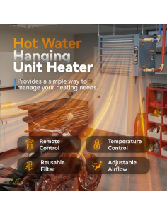 Calentador Colgante de Agua Caliente Alecoil HHA100 130W Azul 2