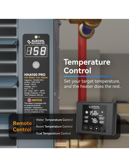 Calentador Colgante de Agua Caliente Alecoil HHA100 130W Azul