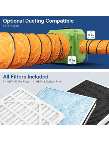 Purificador de Aire ALORAIR CleanShield HEPA 550 Verde 3 Etapas