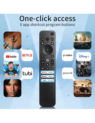 Control Remoto Reemplazo Hisense ERF3M90H para TV 4K UHD