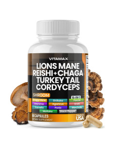 Suplemento de Hongos Vitamax MycoBoost 60 Cápsulas