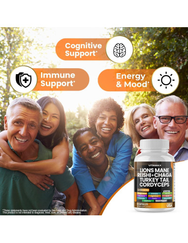 Suplemento de Hongos Vitamax MycoBoost 60 Cápsulas