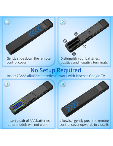 Control Remoto Reemplazo Hisense ERF3M90H para TV 4K UHD