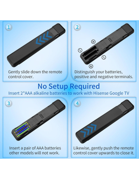 Control Remoto Reemplazo Hisense ERF3M90H para TV 4K UHD