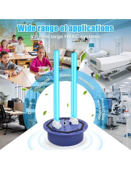 Purificador de Aire UVC Feeligivin 72W con Sensor HVAC 48cm