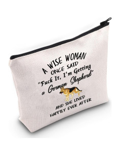 Bolsa Cosmética ZJXHPO Pastor Alemán 23.5x17 cm Impermeable 2