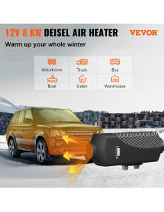 Calentador de Aire Diésel VEVOR 8KW 12V con Control Remoto 2