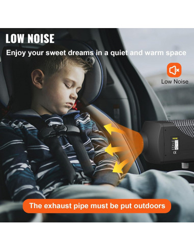 Calentador de Aire Diésel VEVOR 8KW 12V con Control Remoto