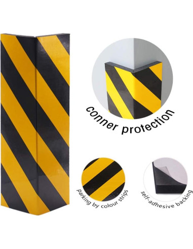 Protector de Pared de Garaje GUEQUITLEX Amarillo 2 Piezas