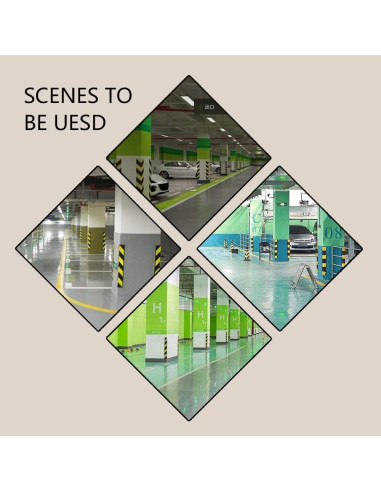 Protector de Pared de Garaje GUEQUITLEX Amarillo 2 Piezas