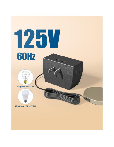 Regulador Táctil DEWENWILS 2 Paquete Negro 3 Niveles