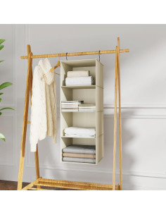 Organizador de Closet Colgante DonYeco 4 Estantes Beige 2