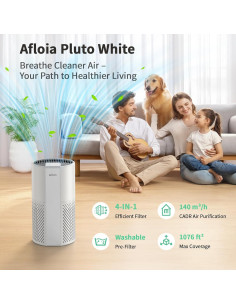 Purificador de Aire Afloia Pluto 4-en-1 para Hogar 100 m 2